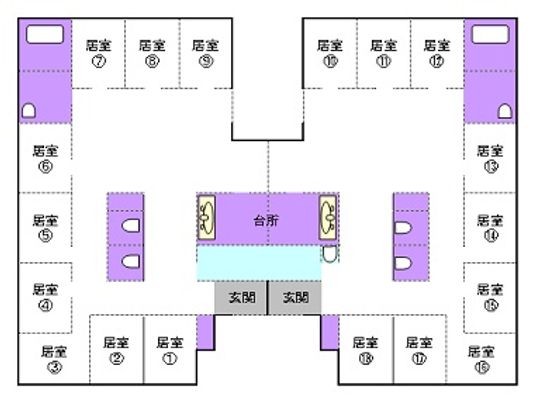 シンプルな居室配置図