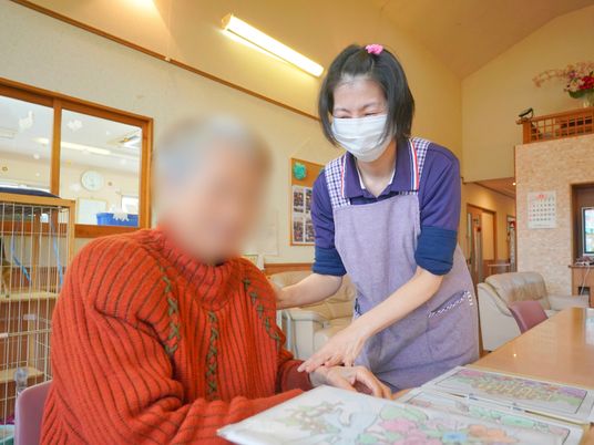 介護スタッフと利用者の共有スペース