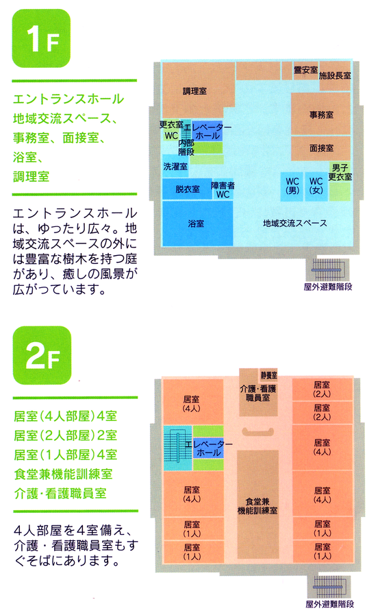 ケアホームの案内図