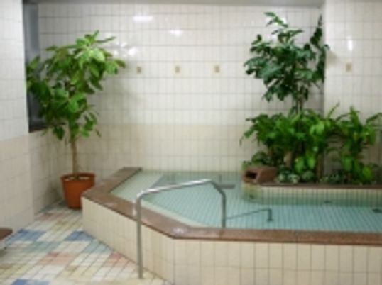 植物が飾られた浴室