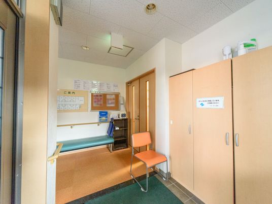 整理された休憩室