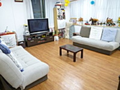 柔らかな照明の居室