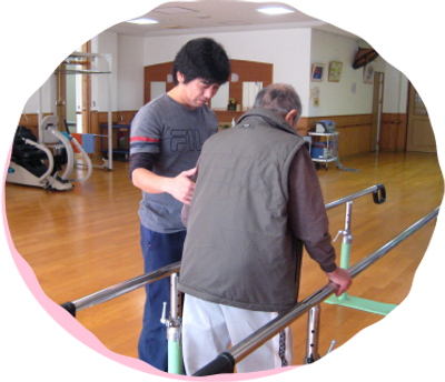歩行訓練中の部屋