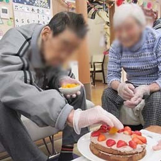 ケーキ作りの様子