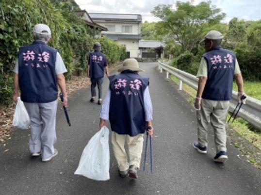 散歩中のご利用者様