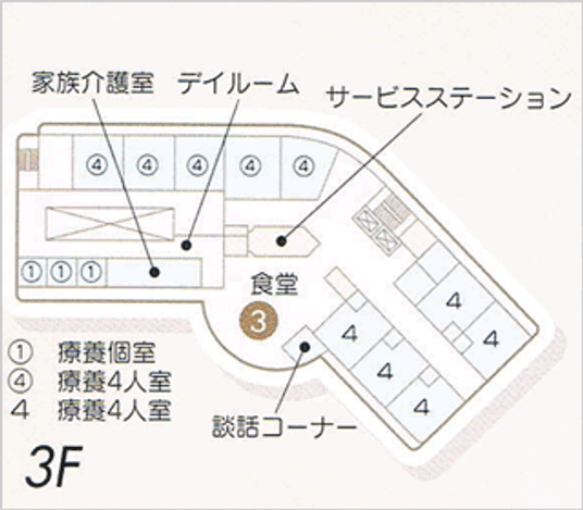 3階フロアの案内図