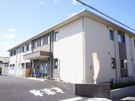 明るい日差しの中観