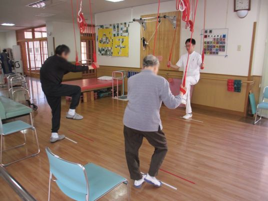 訓練中の様子の部屋