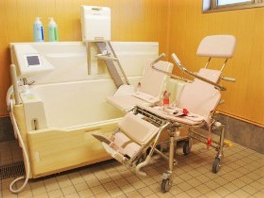 バリアフリー設計の浴室