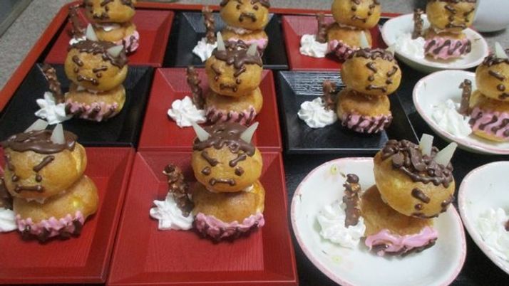 手作りおやつの盛り付け