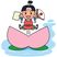 笑顔のキャラクターイラスト