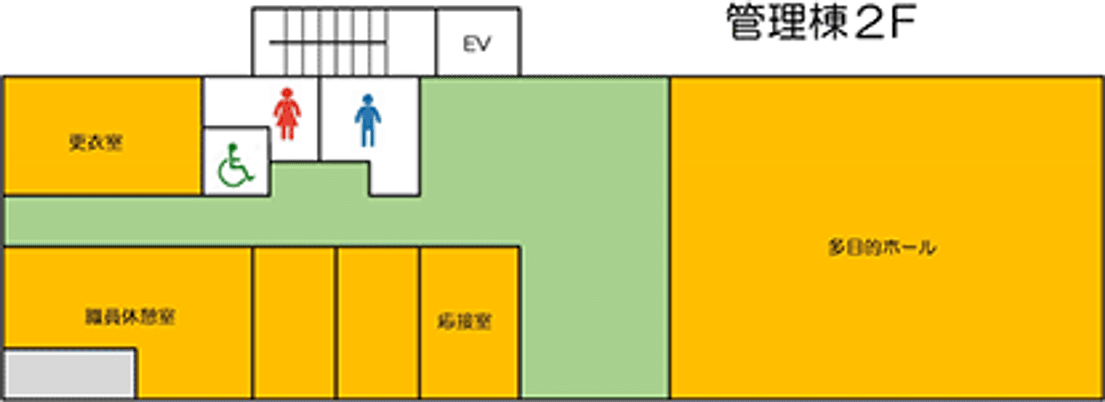 多目的ホールの案内図