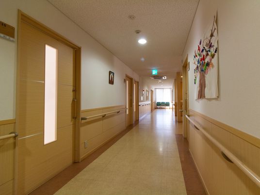 廊下の明るい装飾