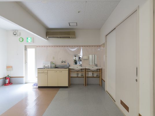 清潔な洗面台とキッチン