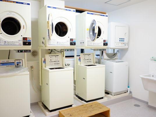 清潔な洗濯設備の様子