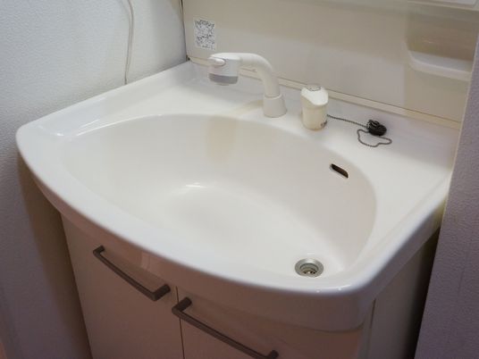 洗面台のアップショット