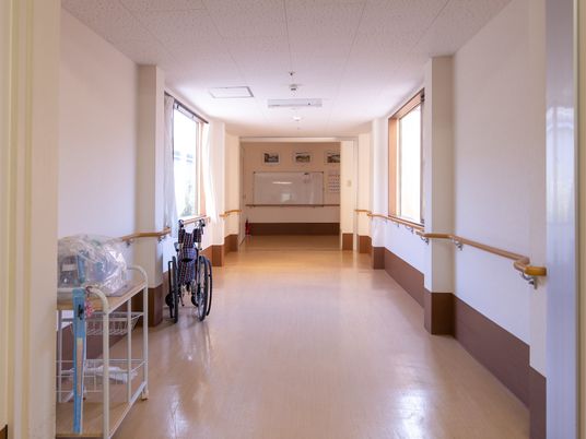 廊下に手すりが設置されている