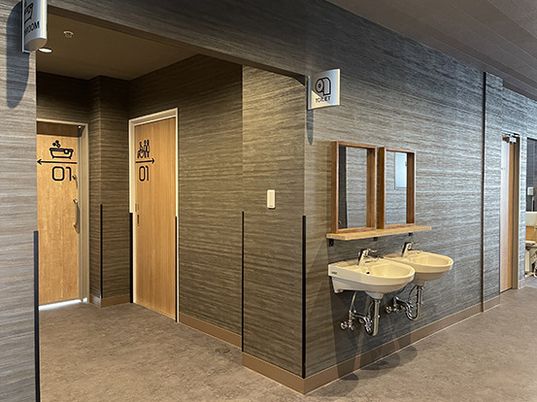 清潔感のあるトイレエリア