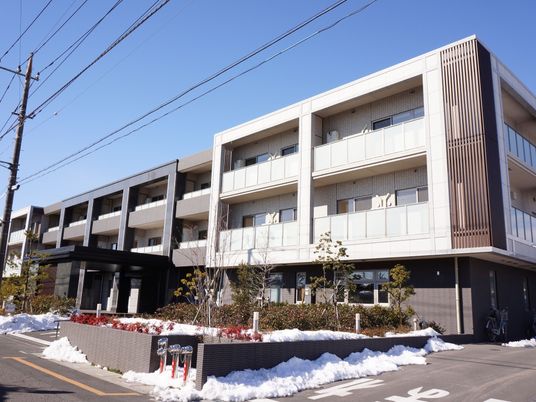 冬の日差し照るエントランス