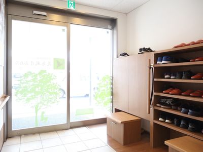 玄関の靴棚と出入り口