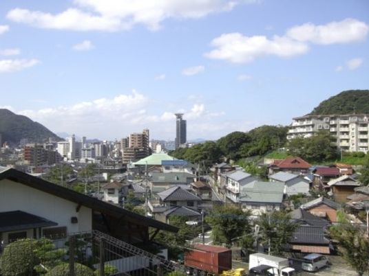 緑豊かな眺望の景色