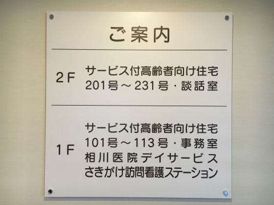 施設案内表記の掲示物