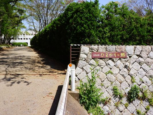 緑豊かな施設エントランス