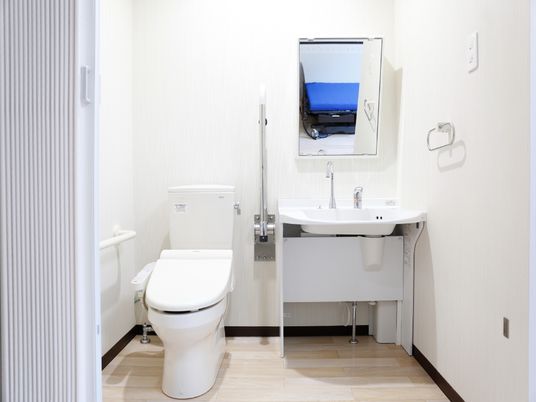 バリアフリーのトイレ室内