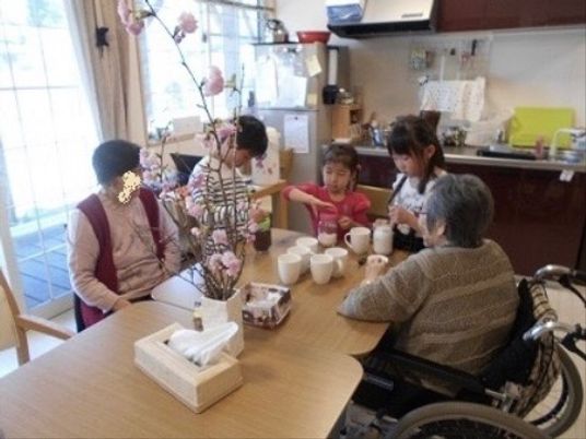 共有スペースでのふれあい