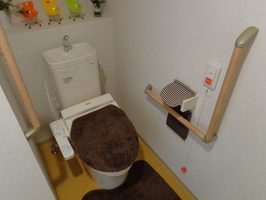 手摺付きのトイレ空間