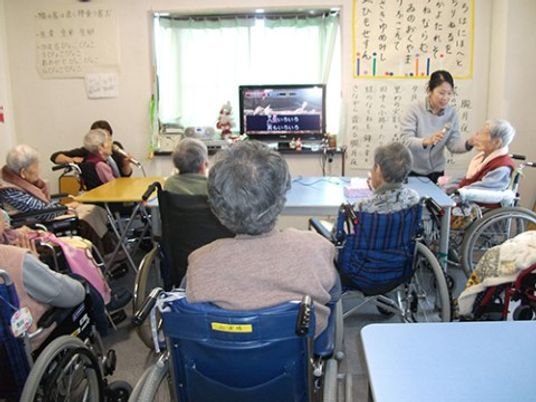 多目的スペースでの憩い