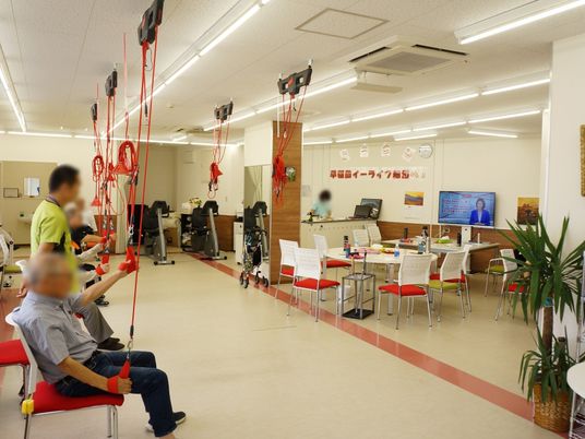 訓練用具を備えた室内