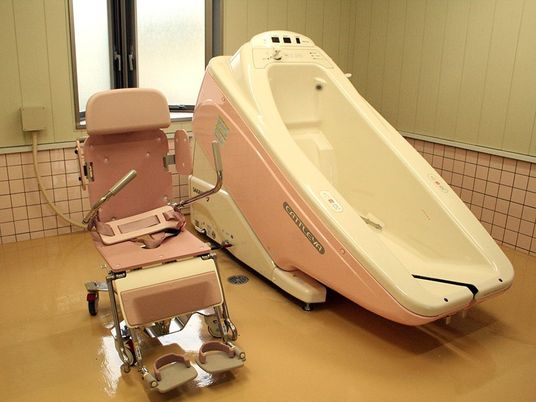 介護用バスタブとシャワーチェア