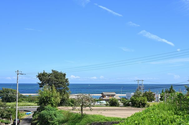 広がる青い海と空景色