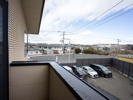 景色が広がるバルコニー