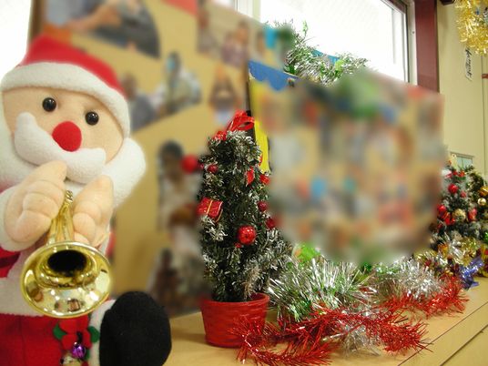 クリスマス飾りの共有エリア