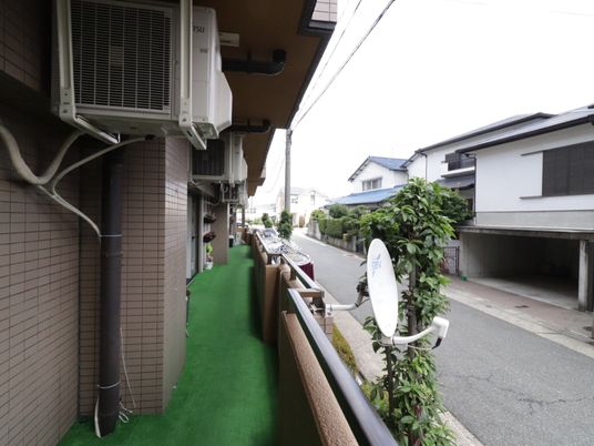 居宅風景のバルコニー