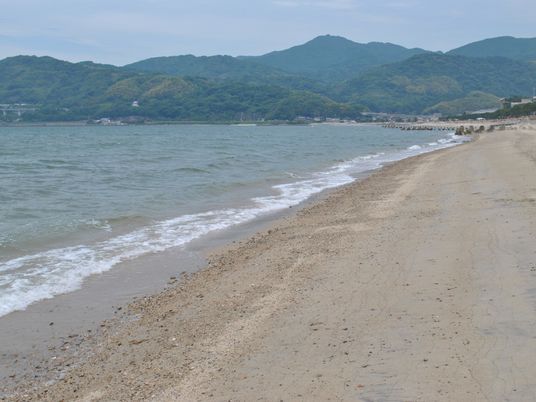 静かな海辺の風景