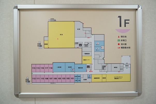 施設の配置図表示掲示物
