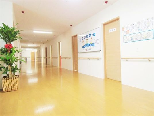 明るく清潔な廊下