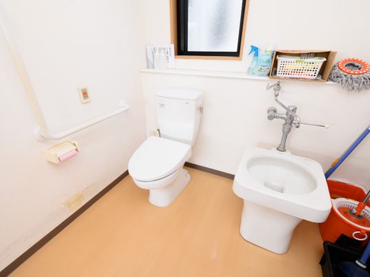 手すり付きトイレの様子