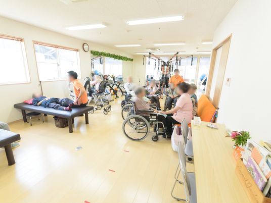 ケアを受ける人の機能訓練室