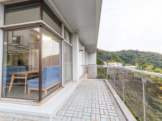 風景が見えるテラス