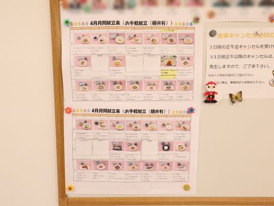 掲示物の一部と周囲の様子