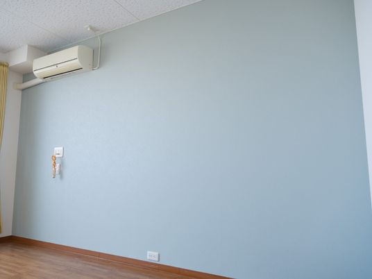 壁とエアコンのある居室