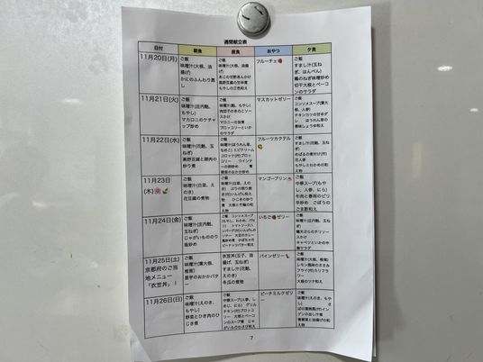 イベントスケジュール紙