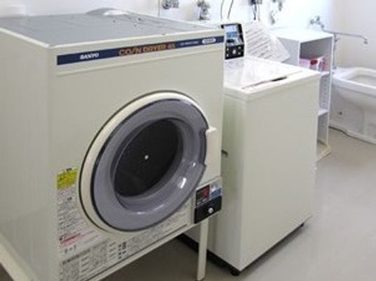 洗濯機と洗面台の様子