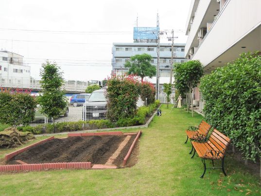 緑豊かな中庭
