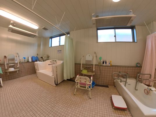 整備された浴室設備
