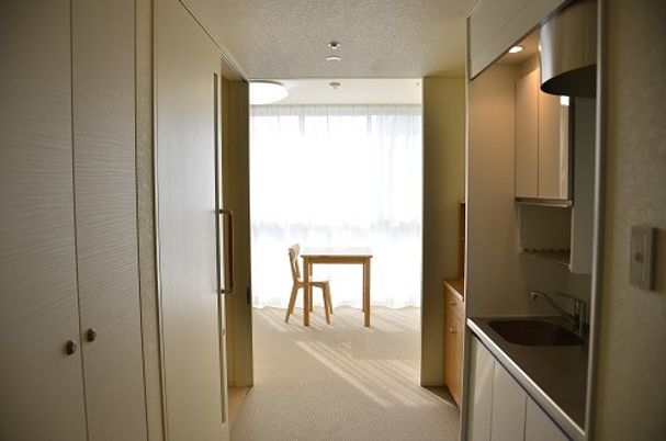 日の当たる居室